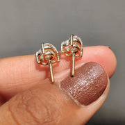 Heart Cut Moissanite Earrings Featuring Screw Back