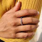 Full Eternity Moissanite Baguette Band