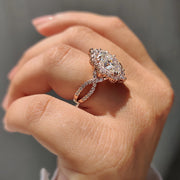 Vintage Engagement Ring In Oval Cut Moissanite