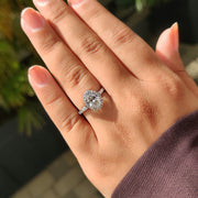 Oval Cut Engagement Ring With Tapered Baguette Side Stone