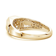 Asscher-Cut Lab-Grown Diamond Halo Men's Octagon Signet Ring