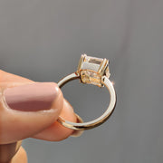 Solitaire Asscher Cut Engagement Ring