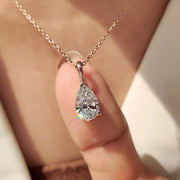 Pear Diamond Pendant In Solitaire Style