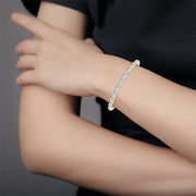 Oval Diamond Tennis Bracelet With Accents