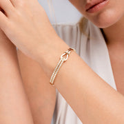 Diamond Encrusted Interlocking Love Knot Bracelet