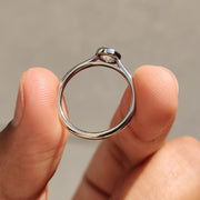 Bezel Set Diamond Ring With Round Cut