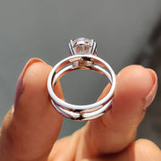 White Gold Oval Solitaire Engagement Ring
