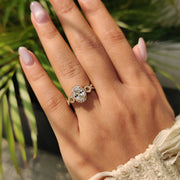 Oval Engagement Ring With Hidden Milgrain Setting