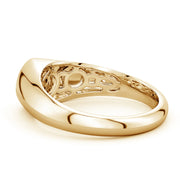 Round Diamond Men’s Signet Ring