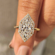 Yellow Gold Dutch Marquise Diamond Ring