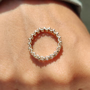 Round Cut Wedding Band In Eternity Style