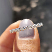 Twisted Eternity Band With Round Moissanite