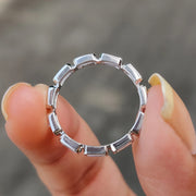 Full Eternity Moissanite Baguette Band