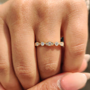 Round Diamond Eternity Band In Milgrain Style