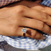 Trillion Cut Moissanite Solitaire Ring