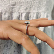 Portuguese Cut Bezel Set Engagement Ring