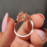 Vintage Engagement Ring In Oval Cut Moissanite