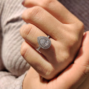 Pear Cut Engagement Ring With Cathedral Setting