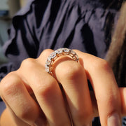 Asscher Cut Eternity Band In Yellow Gold