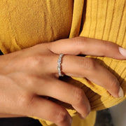 Full Eternity Moissanite Baguette Band