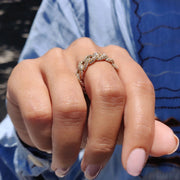 Chain Link Ring Band In Rose Gold