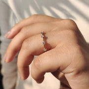 Round Diamond Wedding Band In Distance Pave Setting