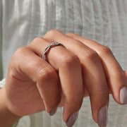 Round Cut Twisted Wedding Band